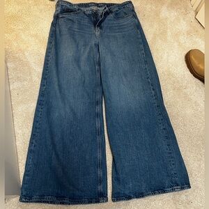 Old navy Classic Denim extra high rise super Wide-Leg Jeans size 14